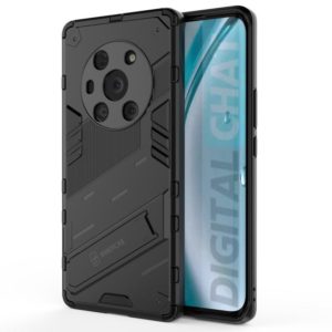 For Honor Magic3 Pro Punk Armor 2 in 1 PC + TPU Shockproof Case with Invisible Holder(Black) (OEM)