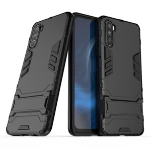 For Huawei Maimang 9 PC + TPU Shockproof Protective Case with Holder(Black) (OEM)