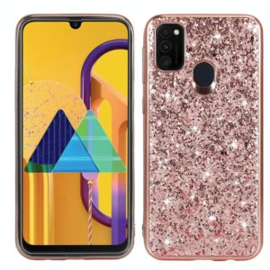 For Samsung Galaxy A21s Glitter Powder Shockproof TPU Protective Case(Rose Gold) (OEM)