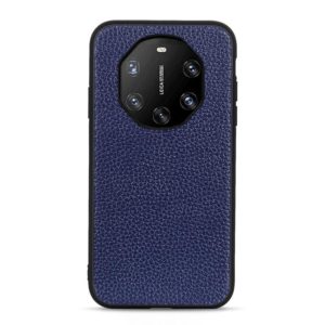 For Huawei Mate 40 RS Accurate Hole Litchi Texture Leather Shockproof Case(Blue) (OEM)