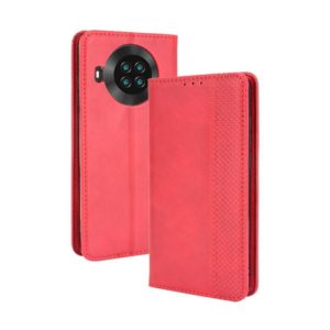 For Cubot Note 20 / Note 20 Pro Magnetic Buckle Retro Texture Horizontal Flip Leather Case with Holder & Card Slots & Photo Frame(Red) (OEM)