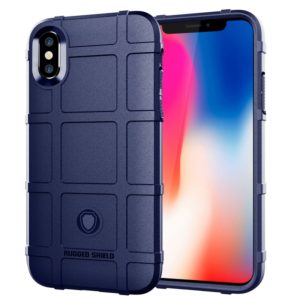 For iPhone X Full Coverage Shockproof TPU Case(Blue) (OEM)