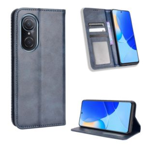 For Honor 50 SE / Huawei nova 9 SE Magnetic Buckle Retro Texture Leather Phone Case(Blue) (OEM)