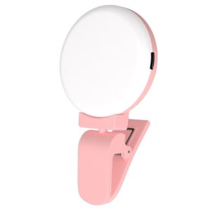 2 PCS Mobile Phone Fill Light Camera Photo LED Selfie Light(Pink) (OEM)