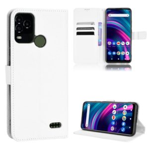 For BLU G71+ Diamond Texture Leather Phone Case(White) (OEM)
