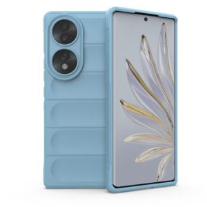 For Honor 70 5G Magic Shield TPU + Flannel Phone Case(Light Blue) (OEM)