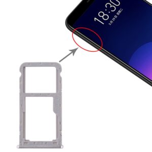For Meizu M6T SIM Card Tray + SIM / Micro SD Card Tray (Silver) (OEM)