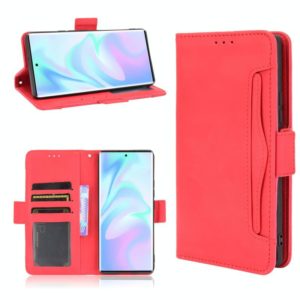 For ZTE Axon 30 Ultra 5G Skin Feel Calf Pattern Horizontal Flip Leather Case with Holder & Card Slots & Photo Frame(Red) (OEM)