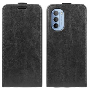 For Motorola Moto G31 4G R64 Texture Single Vertical Flip Leather Phone Case(Black) (OEM)