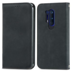 Retro Skin Feel Business Magnetic Horizontal Flip Leather Case With Holder & Card Slots & Wallet & Photo Frame For OnePlus 8 Pro(Black) (OEM)