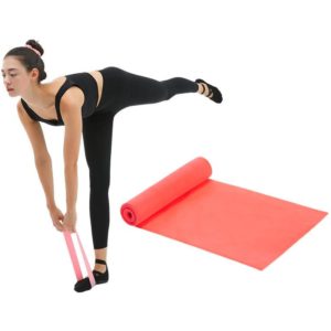 Latex Yoga Stretch Elastic Belt Hip Squat Resistance Band, Specification: 1500x150x0.35mm (Pure Red) (OEM)