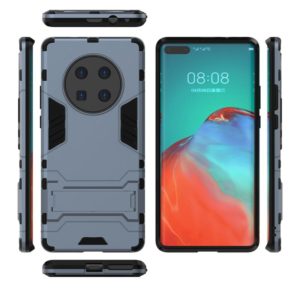 For Huawei Mate 40 Pro PC + TPU Shockproof Protective Case with Invisible Holder(Navy Blue) (OEM)