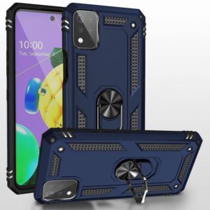 For LG K53 Shockproof TPU + PC Protective Case with 360 Degree Rotating Holder(Blue) (OEM)