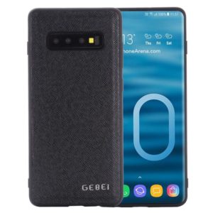 For Galaxy S10 GEBEI Full-coverage Shockproof Leather Protective Case(Black) (GEBEI) (OEM)