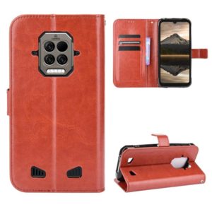 For Doogee S86 / S86 Pro Crazy Horse Texture Horizontal Flip Leather Case with Holder & Card Slots & Lanyard(Brown) (OEM)