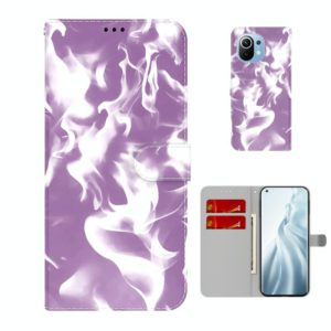 For Xiaomi Mi 11 Cloud Fog Pattern Horizontal Flip Leather Case with Holder & Card Slot & Wallet(Purple) (OEM)