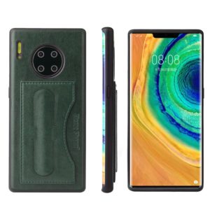 For Huawei Mate 30 Pro Fierre Shann Full Coverage PU Leather Protective Case with Holder & Card Slot(Green) (FIERRE SHANN) (OEM)