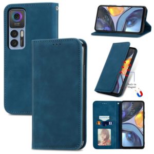 For TCL 30 5G / 30+ 5G Retro Skin Feel Magnetic Leather Phone Case(Blue) (OEM)