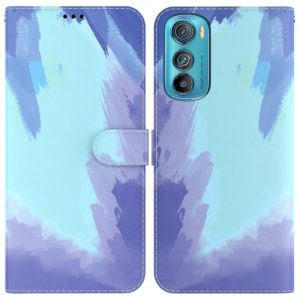 For Motorola Edge 30 Watercolor Pattern Leather Phone Case(Winter Snow) (OEM)