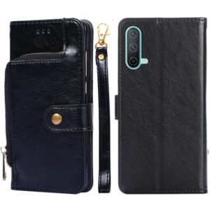 Zipper Bag PU + TPU Horizontal Flip Leather Case with Holder & Card Slot & Wallet & Lanyard For OnePlus Nord CE 5G(Black) (OEM)