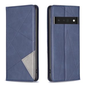 For Google Pixel 7 Pro 5G Prismatic Invisible Magnetic Leather Phone Case(Blue) (OEM)