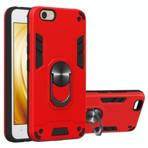 For vivo Y53 2 in 1 Armour Series PC + TPU Protective Case with Ring Holder(Red) (OEM)