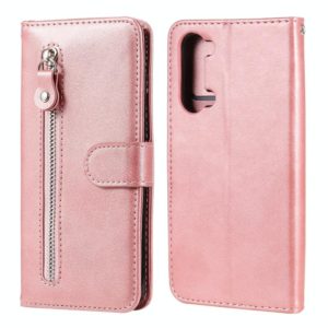 For OPPO Reno3 5G/ Find X2 Lite Fashion Calf Texture Zipper Horizontal Flip Leather Case with Holder & Card Slots & Wallet Function(Rose Gold) (OEM)