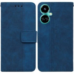 For Tecno Camon 19 Pro 5G Geometric Embossed Leather Phone Case(Blue) (OEM)