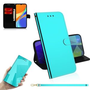 For Xiaomi Redmi 9C Imitated Mirror Surface Horizontal Flip Leather Case with Holder & Card Slots & Wallet & Lanyard(Mint Green) (OEM)