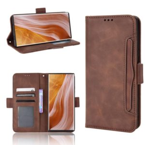 For ZTE Axon 40 Ultra Skin Feel Calf Texture Card Slots Leather Phone Case(Brown) (OEM)