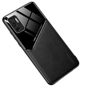 For Xiaomi Redmi Note 10 5G All-inclusive Leather + Organic Glass Protective Case with Metal Iron Sheet(Black) (OEM)