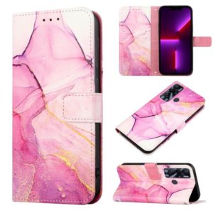 For Tecno Pova Neo(LE6) PT003 Marble Pattern Flip Leather Phone Case(Pink Purple Gold LS001) (OEM)