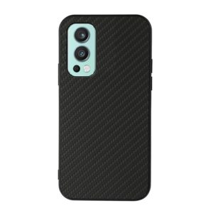 For OnePlus Nord 2 5G Carbon Fiber Skin PU + PC + TPU Shockprof Protective Case(Black) (OEM)