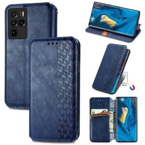 For ZTE nubia Z30 Pro Cubic Grid Pressed Horizontal Flip Magnetic PU Leather Case with Holder & Card Slots & Wallet(Blue) (OEM)