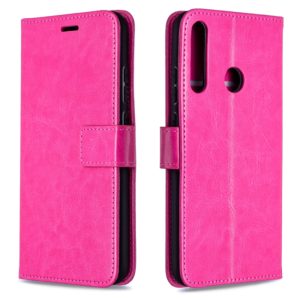 For Huawei P40 Lite E Crazy Horse Texture Horizontal Flip Leather Case with Holder & Card Slots & Wallet & Photo Frame(Rose) (OEM)