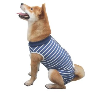 Pet Sterilization Surgical Gown Highly Elastic And Breathable Postoperative Nursing Clothes, Size: M(Stripe) (OEM)