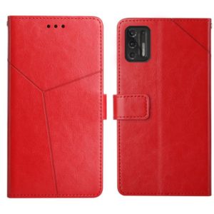 For Motorola Moto G Stylus 2021 Y Stitching Horizontal Flip Leather Phone Case with Holder & Card Slots & Wallet & Photo Frame(Red) (OEM)