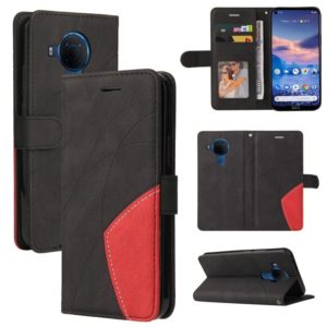 For Nokia 3.4 / 5.4 Dual-color Splicing Horizontal Flip PU Leather Case with Holder & Card Slots & Wallet(Black) (OEM)