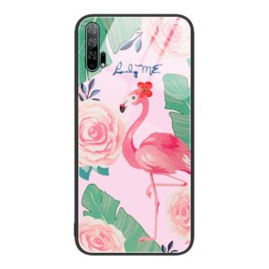 For Honor 20 Pro Colorful Painted Glass Phone Case(Flamingo) (OEM)