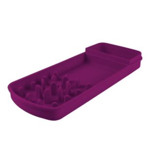 JSC-C1 Silicone Pet Slow Food Bowl Pets Anti-Choke And Anti-Skid Feeding Device(Purple) (OEM)