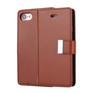 GOOSPERY RICH DIARY for iPhone 8 & 7 PU + TPU Crazy Horse Texture Horizontal Flip Leather Case with Card Slots & Wallet(Brown) (GOOSPERY) (OEM)
