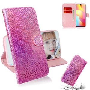 For Xiaomi Mi Note 10 Lite Solid Color Colorful Magnetic Buckle Horizontal Flip PU Leather Case with Holder & Card Slots & Wallet & Lanyard(Pink) (OEM)
