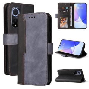 For Huawei nova 9 / Honor 50 5G Business Stitching-Color Horizontal Flip PU Leather Phone Case(Gray) (OEM)