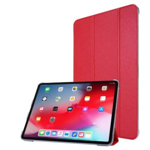 Silk Texture Horizontal Flip Magnetic PU Leather Case with Three-folding Holder & Sleep / Wake-up Function For iPad Air 2022 / 2020 10.9(Red) (OEM)