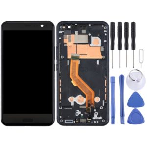 Original LCD Screen for HTC U11 Digitizer Full Assembly with Frame (Black) (OEM)
