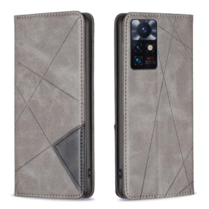 For Infinix Zero X Neo Prismatic Invisible Magnetic Leather Phone Case(Grey) (OEM)