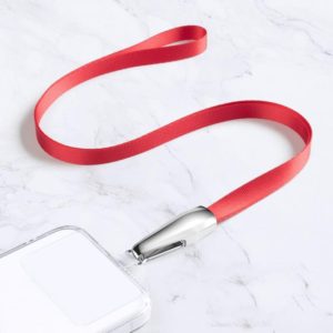 Power Vehicle Mobile Phone Anti-lost Lanyard With Patch,Style: Hanging Neck Model(Lucky Red) (OEM)