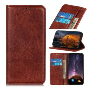 For Google Pixel 5 XL / PIXEL 4A 5G Magnetic Crazy Horse Texture Horizontal Flip Leather Case with Holder & Card Slots & Wallet(Brown) (OEM)
