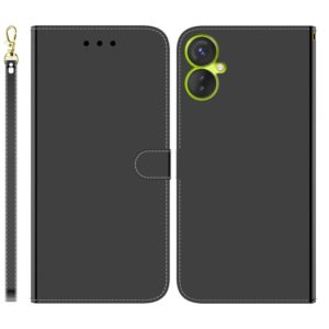 For Tecno Spark 9 Pro Imitated Mirror Surface Horizontal Flip Leather Phone Case(Black) (OEM)