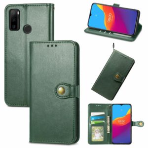For Ulefone Note 10 Solid Color Leather Buckle Phone Case with Lanyard & Photo Frame & Card Slot & Wallet & Stand Function(Green) (OEM)